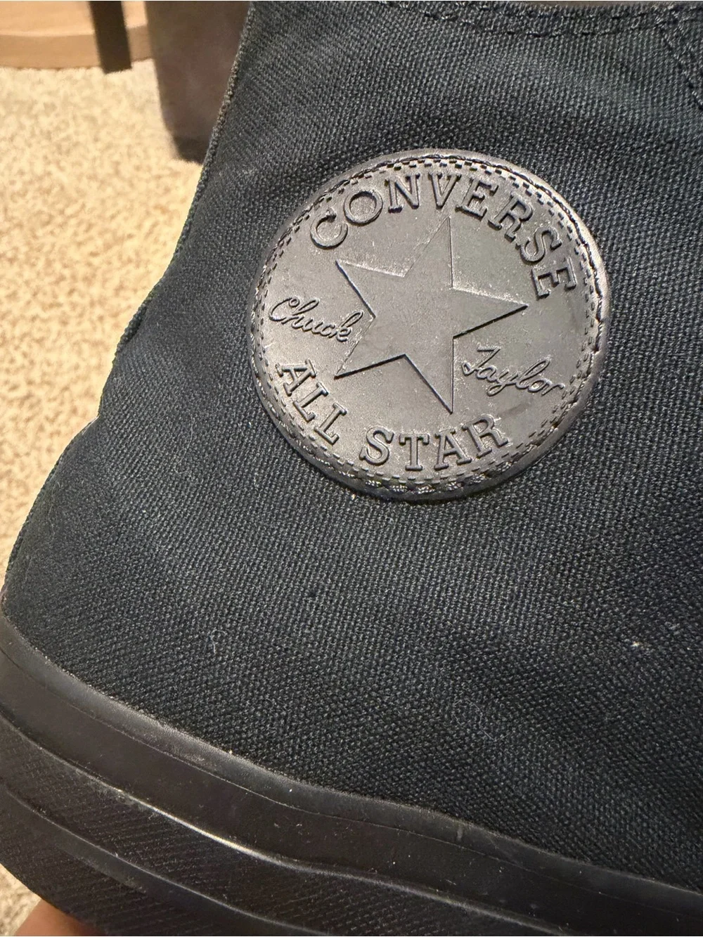 Converse Unisex Black Monochrome Men's 11.5 Women's 13.5 - Picture 6 of 10